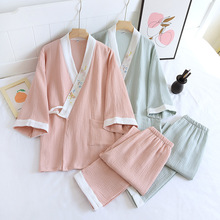 『古风春意』日系睡衣女春秋夏季款纯棉纱布2022年新款和服家居服