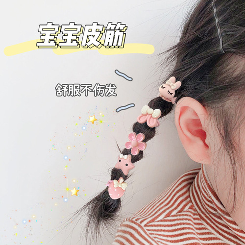 Children's rubber band headband for girls and babies. The rubber band does not hurt the hair. High elastic small baby headband.