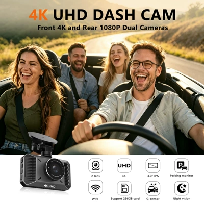 Driving recorder Rear Recording Dash Cam 3inch