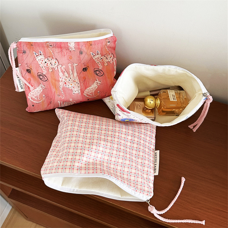 小清新化妆包女便携化妆品收纳袋大容量旅行收纳手拿包内胆包|undefined