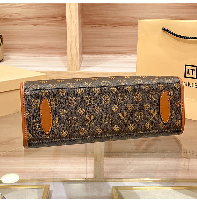 Túi tote da thật nữ đeo vai lớn phong cách cao cấp thu đông — NK/nâu, Màu kaki chi tiết 8