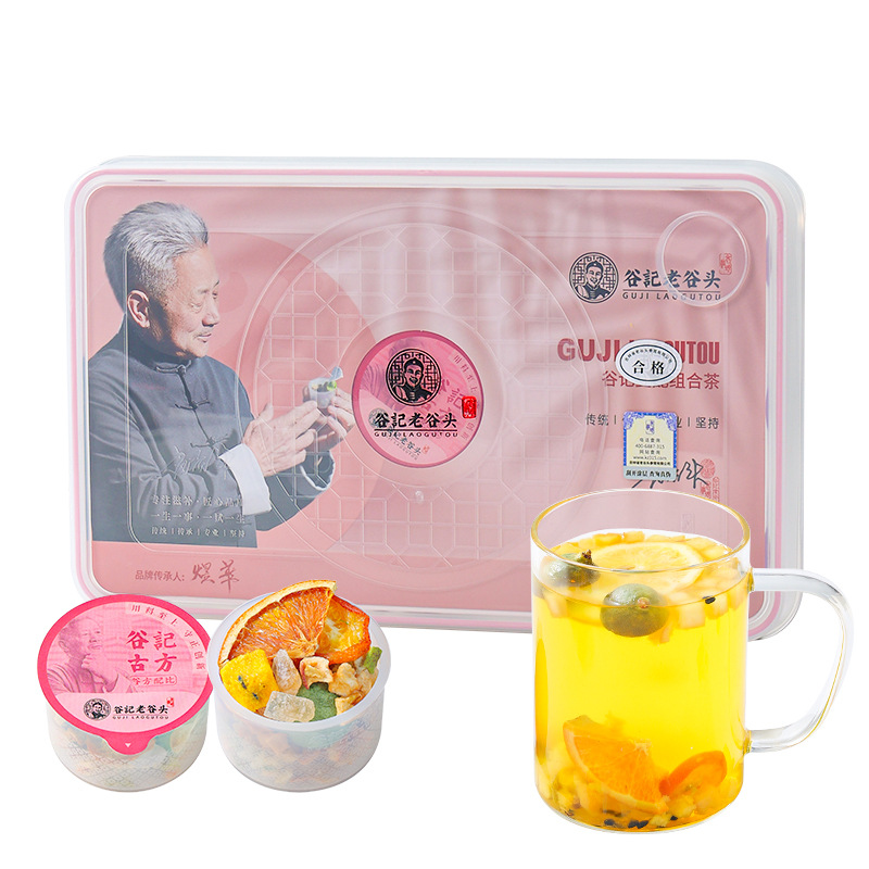 Apple Hot Orange Fruit Tea Blend Low Temperature Dried Apple Passion Fruit Kumquat Pear Vitamin C Fruit Tea 350g preparation