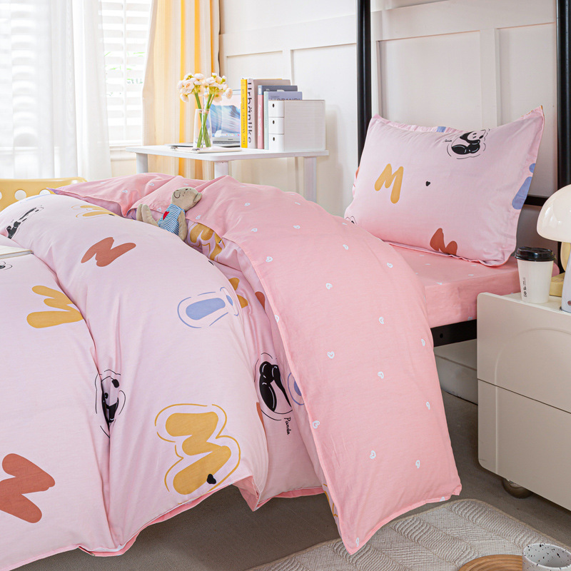 Nuevo conjunto de tres piezas de algodón para estudiantes dormitorios de seis piezas de algodón para estudiantes dormitorios de cama al por mayor