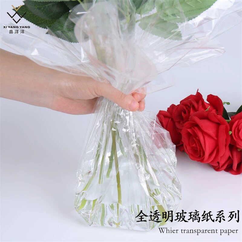 Полная прозрачная водонепроницаемая целлофановая бумага утолщенный пылезащитный пластиковый бумажный пакет цветочный букет подарочная коробка для нижнего упаковочного материала