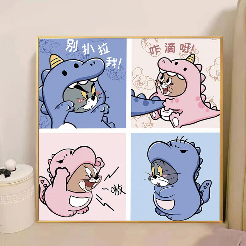 サンリオデジタル油絵 diy 手描きカラーリングクロミメロディー漫画かわいい装飾画メーカー卸売|undefined