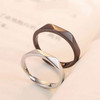 Zirconium for beloved suitable for men and women, wedding ring, accessory engraved, Japanese and Korean, simple and elegant design