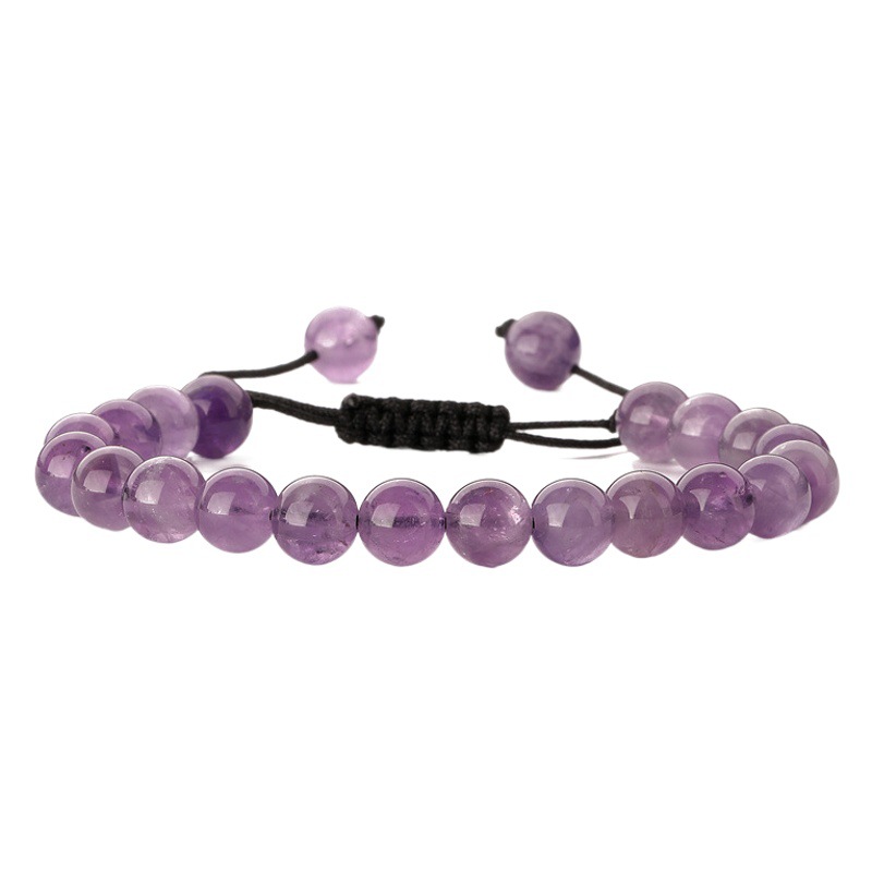 Joyas transfronterizas europeas y estadounidenses DIY cuentas améticas polvo de cristal tejido pulsera ojo de tigre pino blanco pulsera de piedra de nieve pulsera brazalete