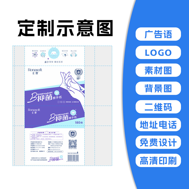 Fábrica de procesamiento personalizado toallitas comerciales hoteles propiedad de papel higiénico toallas de mano paquete grande N plegable