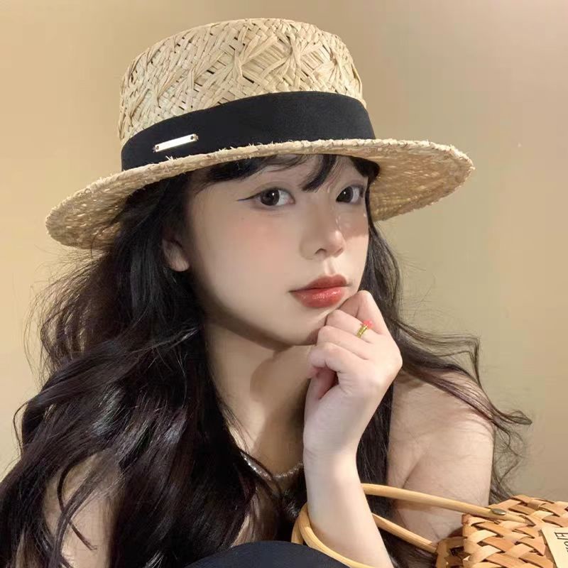 Damen Sonnenhut Im Hepburn Stil Aus Raffia Stroh Für Den Sommer_voghion.com
