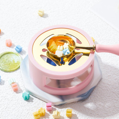 火漆熔爐馬卡龍色系熔爐木質火漆印章融蠟工具火漆爐蠟粒周邊配件