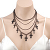 Fashionable accessory, chain, necklace with tassels, European style, simple and elegant design