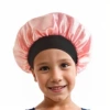 Children's black belt-rose pink