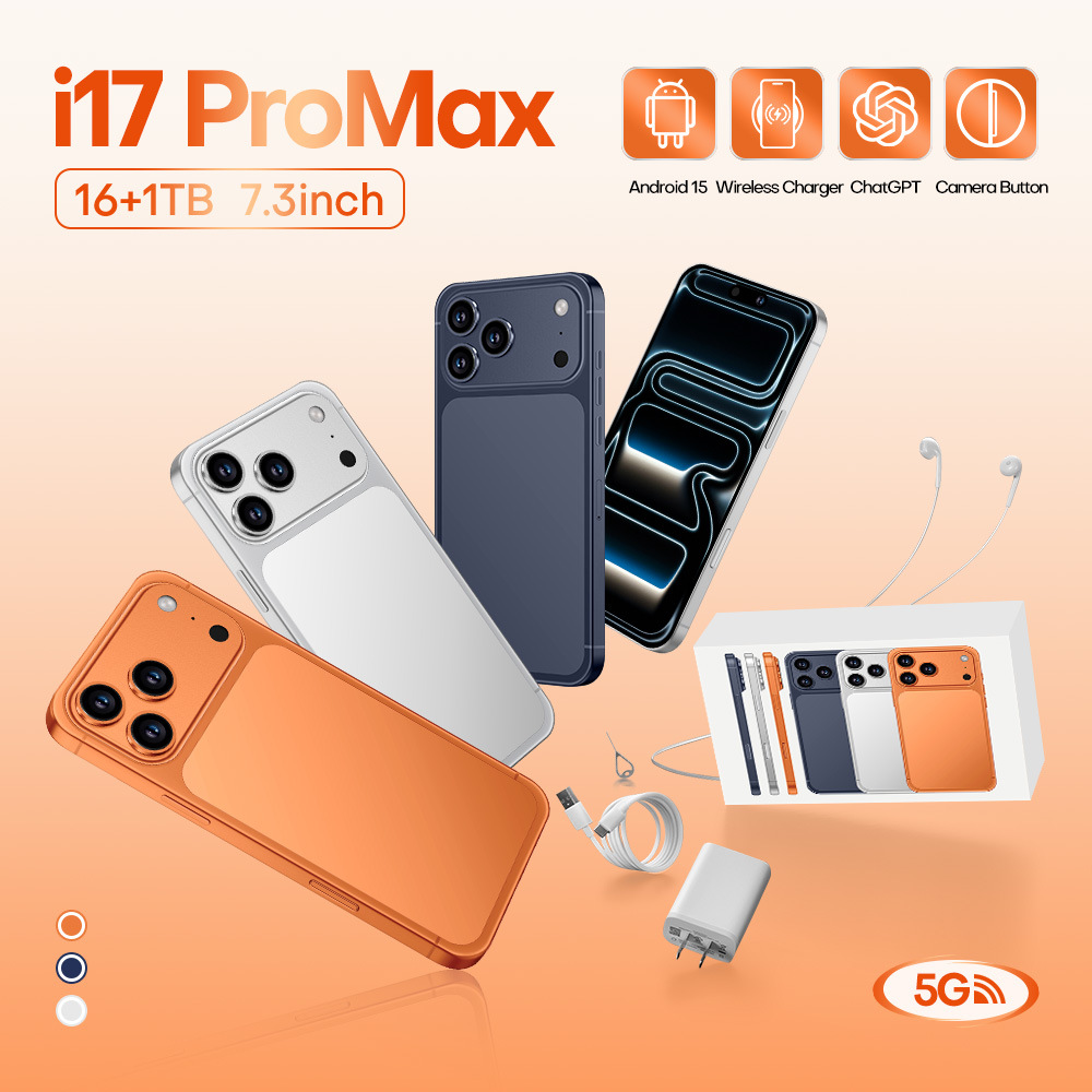 Nuevo teléfono inteligente transfronterizo i17 ProMax 16 + 1T teléfono inteligente 5G fuente de fabricación al por mayor puede ser vendido