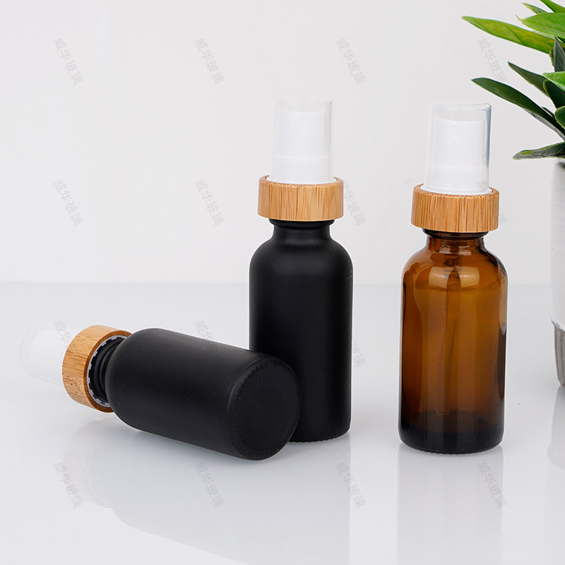 30ml透明磨砂喷雾瓶30ml茶色波斯顿细喷雾瓶 雅黑玻璃喷雾瓶