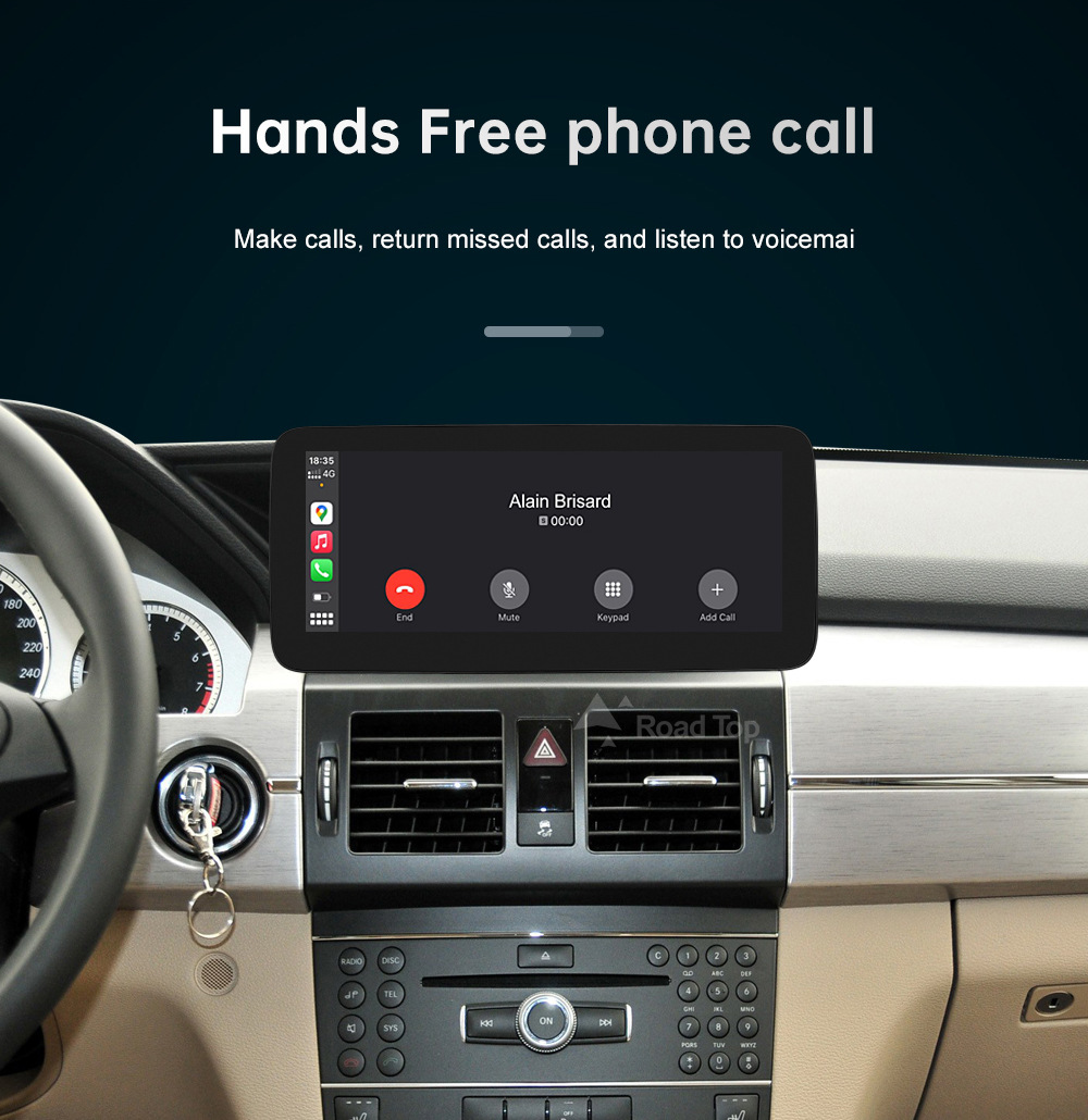 RoadTop Wireless CarPlay Screen For Mercedes-Benz GLK 2008-2012 NTG4.0 Display