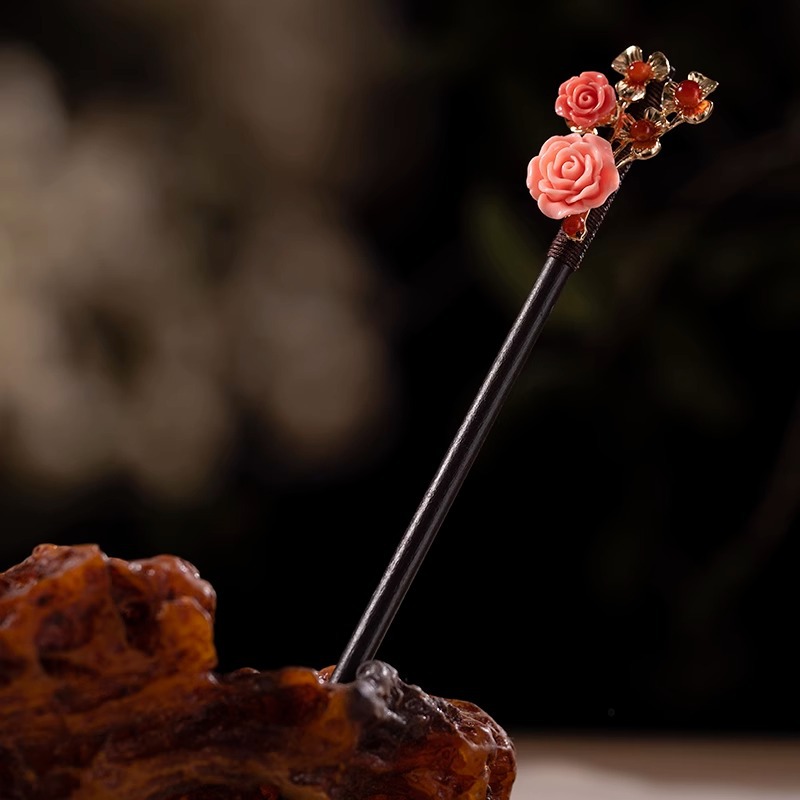 Flor antigua horquilla con flecos para mujer nueva horquilla de pelo moderno chino simple Hanfu cheongsam horquilla tocado paso a paso