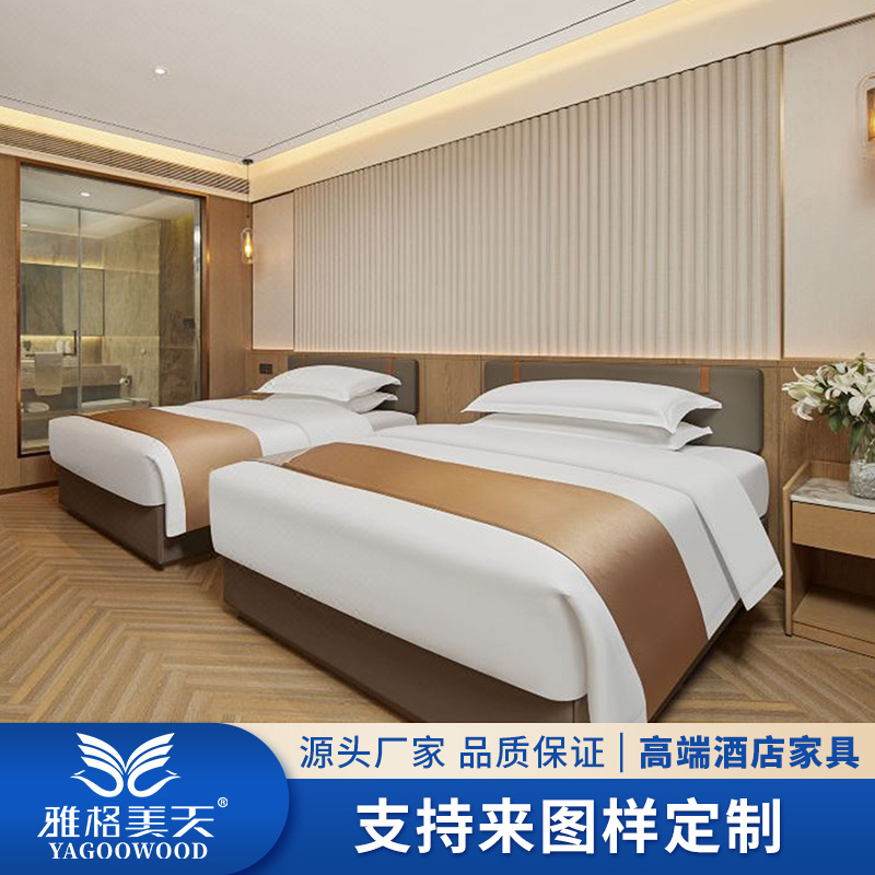 High-End Hotel Furniture, Hotel Furniture, New Chinese-Style Furniture Sets Wholesale, Simple Hotel Rooms, Large Bed Rooms