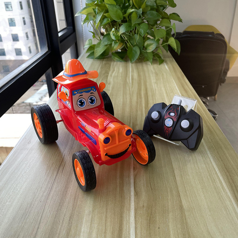 Children's Cartoon Stunt Four-wheel Drive Plastic Farmer Car Light Music Crazy Dancing Remote Control Car Charging Boxed Children's Cartoon Stunt Four-wheel Drive Plastic Farmer Car Light Music Crazy Dancing Remote Control Car Charging Boxed