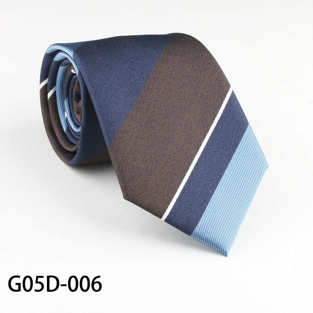 Cravatta da uomo a righe caffè stile college coreano casual_voghion.com