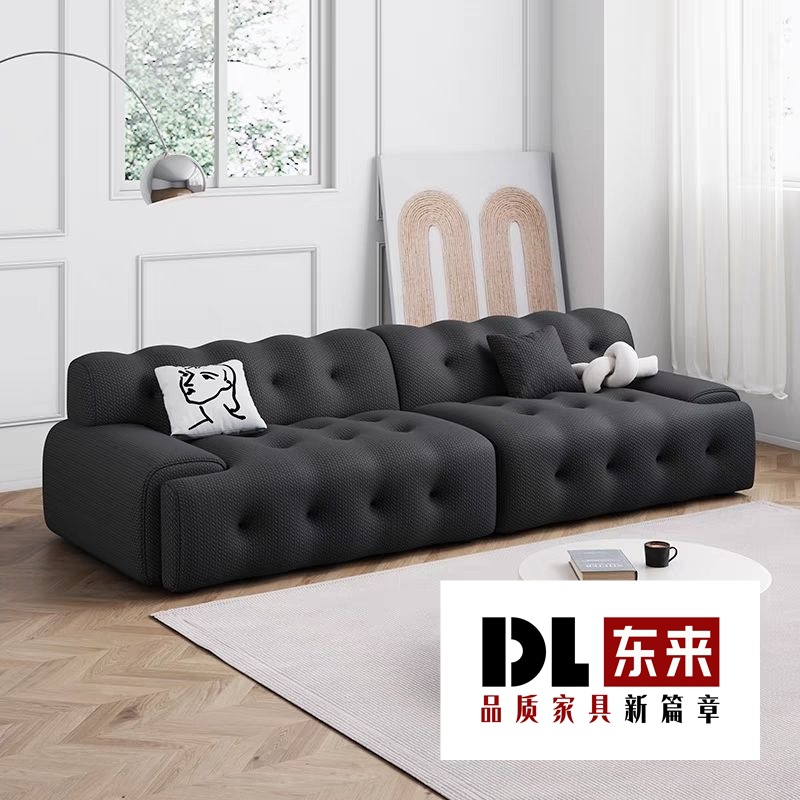 Italian Minimalist Rochburg Fabric Sofa Modern Minimalist Living Room Small Apartment Designer Internet Celebrity Straight Sofa