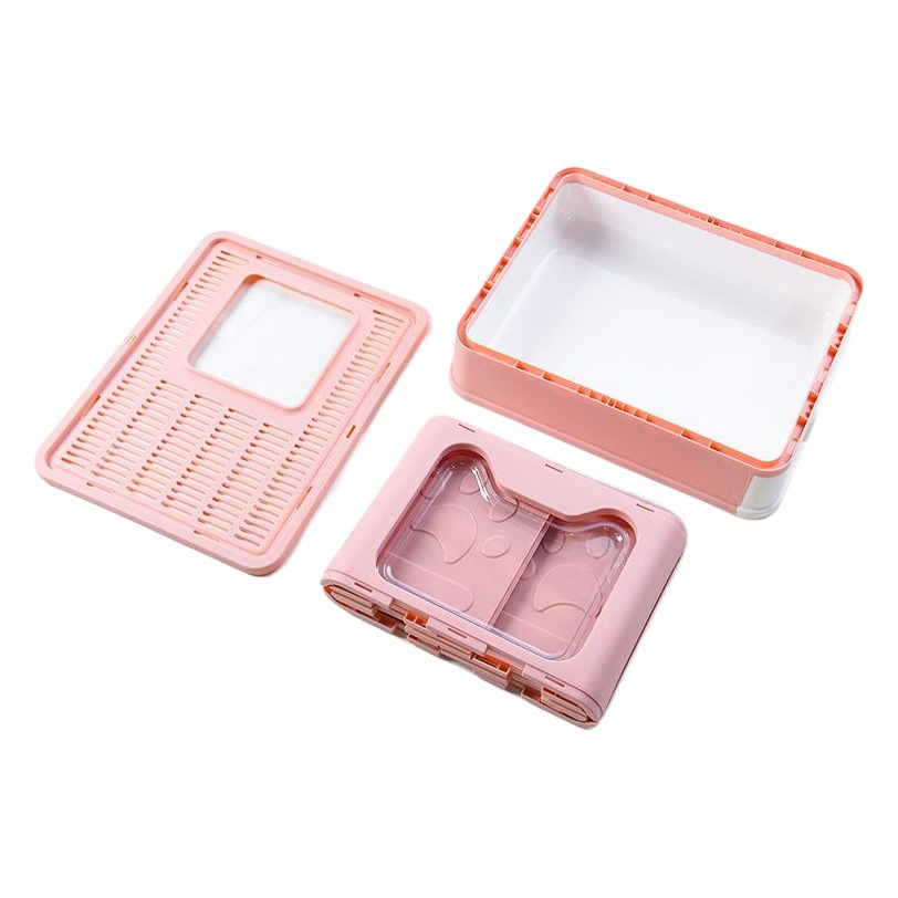 Top-In caja de arena para gatos plegable embalaje independiente tamaño pequeño completamente cerrado hacia adelante cajón gato inodoro