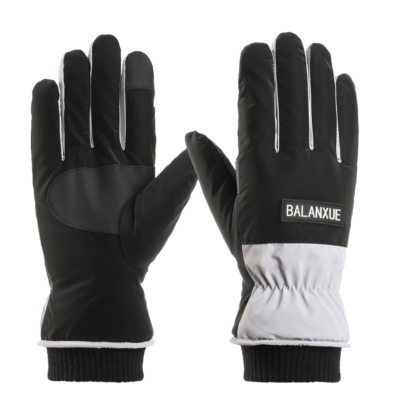 Guantes cálidos para mujer invierno más terciopelo a prueba de viento, impermeable, antideslizante, ciclismo al aire libre, ciclismo, guantes de pantalla táctil a prueba de frío