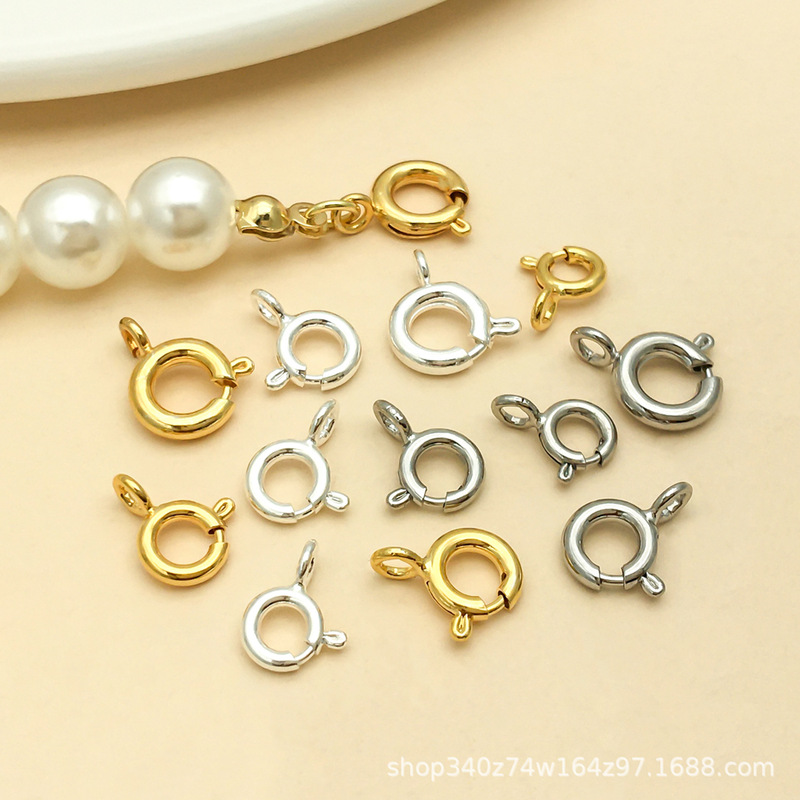 ジュエリーアクセサリー14kバッグ金保色ファインスプリングバックル手作りアクセサリーdiyブレスレットネックレスアクセサリーエンドバックル|undefined