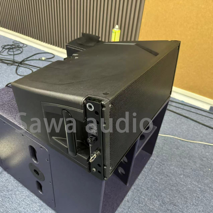 Doble diez pulgadas de dos canales de sonido de matriz lineal escenario al aire libre sonido profesional instalado hotel sistema de conferencias interiores altavoces