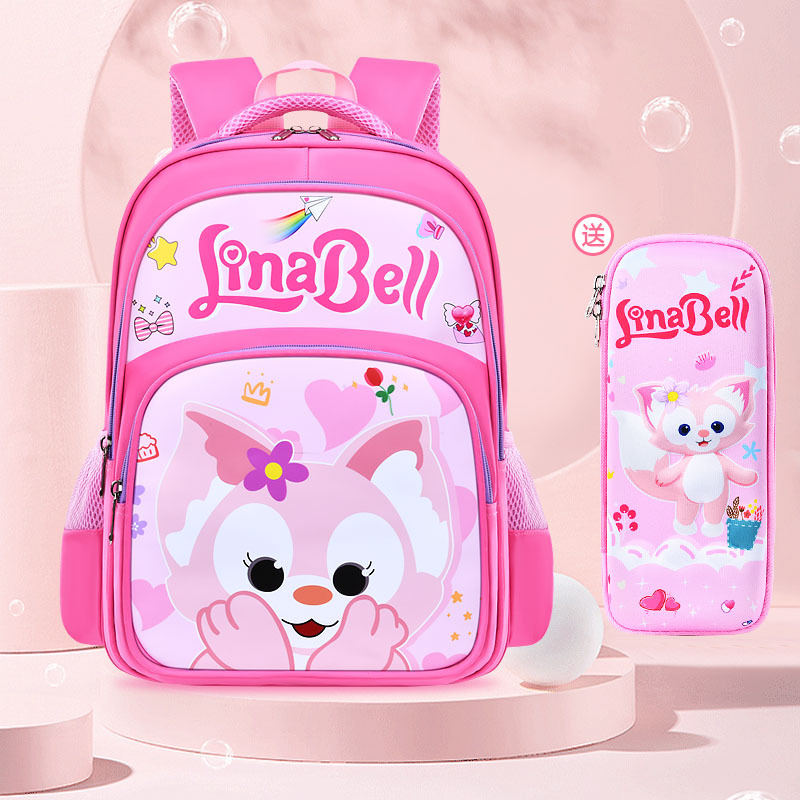 Mochila para niños Estudiantes de escuela primaria Grado uno dos tres a seis niños y niñas reducción de Carga Protección de la columna vertebral mochila de gran capacidad de dibujos animados