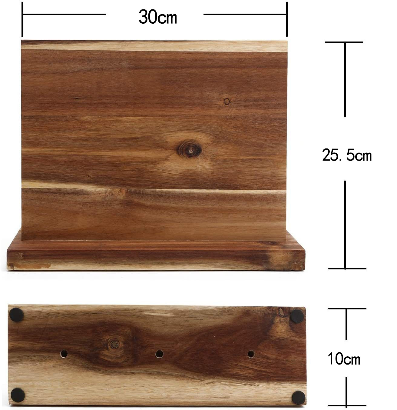 Titular de cuchillo de madera magnético de doble cara titular de cuchillo de cocina multifuncional titular de cuchillo práctico de madera para el hogar
