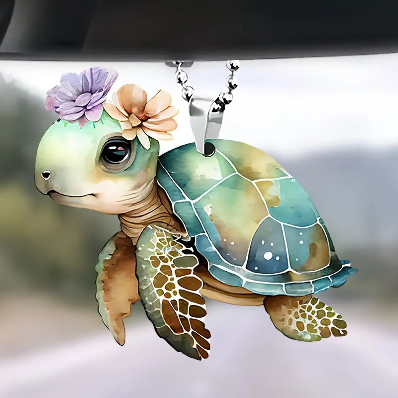 Nuevo producto creativo tortuga color acrílico interior colgante tortuga amante de la decoración image 4