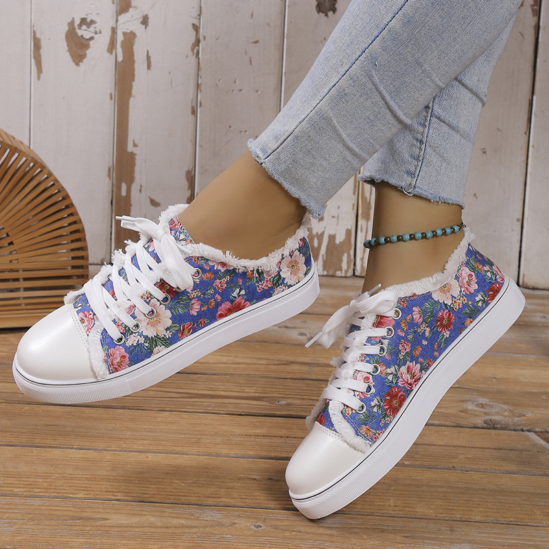 Women's Canvas Shoes - Skull Graffiti 2