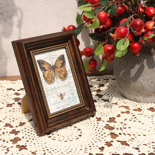 Retro photo frame wall hanging photo frame 6 7 inch 8 inch 10 inch 12 inch children's painting wall washing photo plus photo frame table