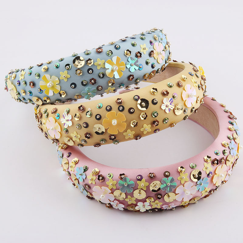 Fashion Particle Flower Sponge Headband display picture 1