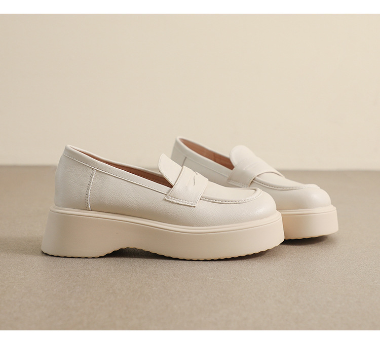 Retro Damen Loafers Im Britischen Stil Mit Dicker Sohle_voghion.com