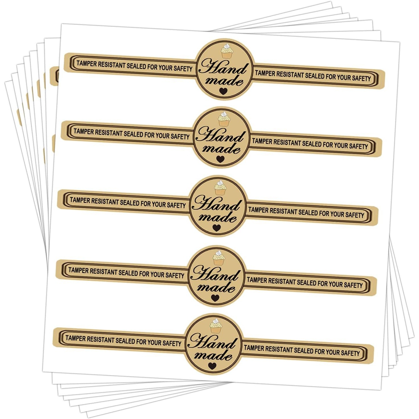 9x1英寸防伪密封贴纸200片食品包装安全标签