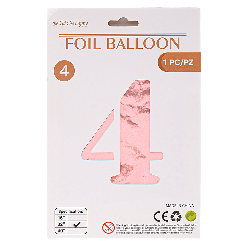 32 pulgadas Tarjeta de papel digital OPP globo de embalaje independiente fiesta de cumpleaños ambiente decorativo globo