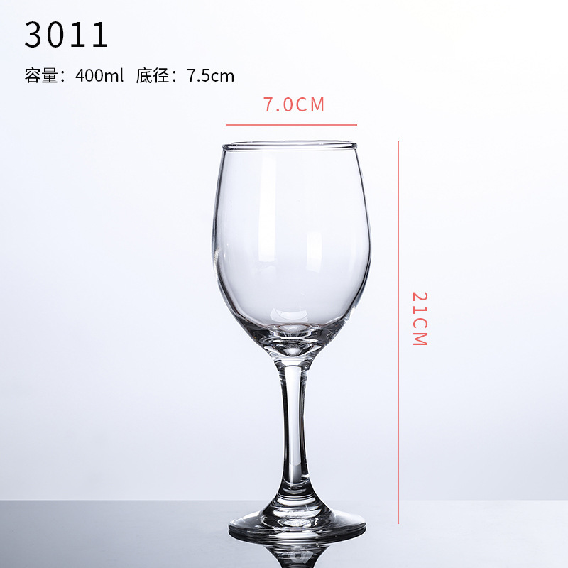 Fábrica directa de vidrio transparente tazas de vino alto pie tazas de vino KTV bar restaurante con regalos de tazas de vino