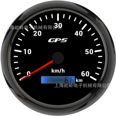 automobile instrument GPS Speedometer Odometer Code - 0-60kmh-black-frame-black-bottom