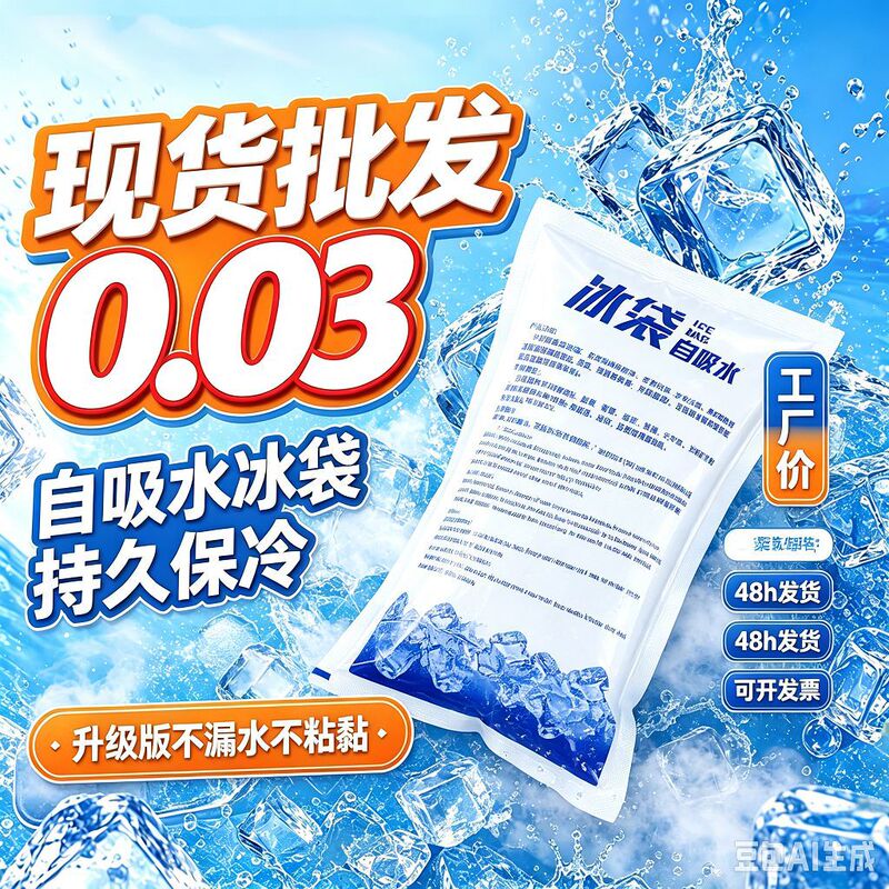 Self-Absorbing Water Ice Packs, Reusable Water-Filled Ice Packs for Seafood and Fruit Preservation, Refrigeration, Disposable Ice Packs for Fresh Food Self-Absorbing Water Ice Packs, Reusable Water-Filled Ice Packs for Seafood and Fruit Preservation, Refrigeration, Disposable Ice Packs for Fresh Food
