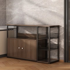 キッチンラック床置き多層電子レンジ収納棚壁キャビネット家庭用食器棚多機能収納キャビネット