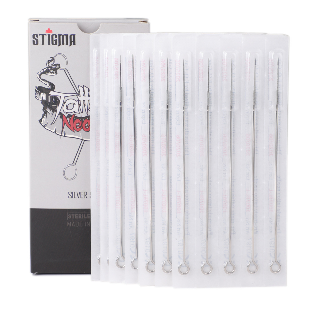 Agujas para tatuajes de dragón bordado, paquete desechable de 50 unidades, agujas largas para tatuajes, agujas para líneas, agujas para sombreado, agujas tradicionales para tatuajes, equipo para tatuajes.