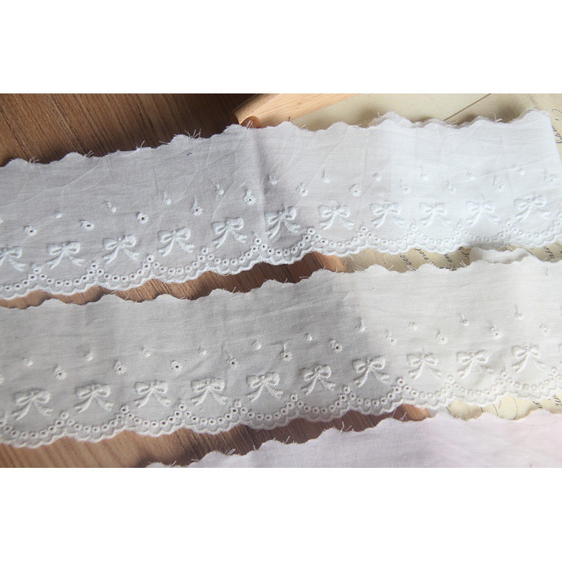 L2G7 면 수제 DIY 레이스 레이스 자수 액세서리 면 자수 의류 직물 레이스 폭 6CM