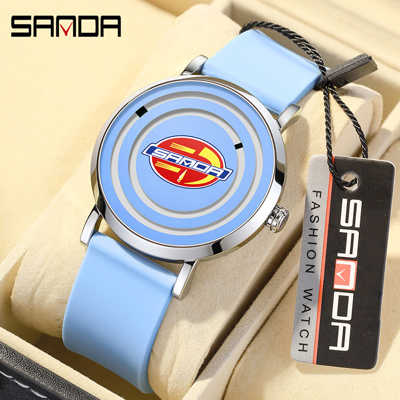 Sanda SANDA3210 banda de silicona para hombres y mujeres reloj moda cool personalidad simple reloj deportivo para niños