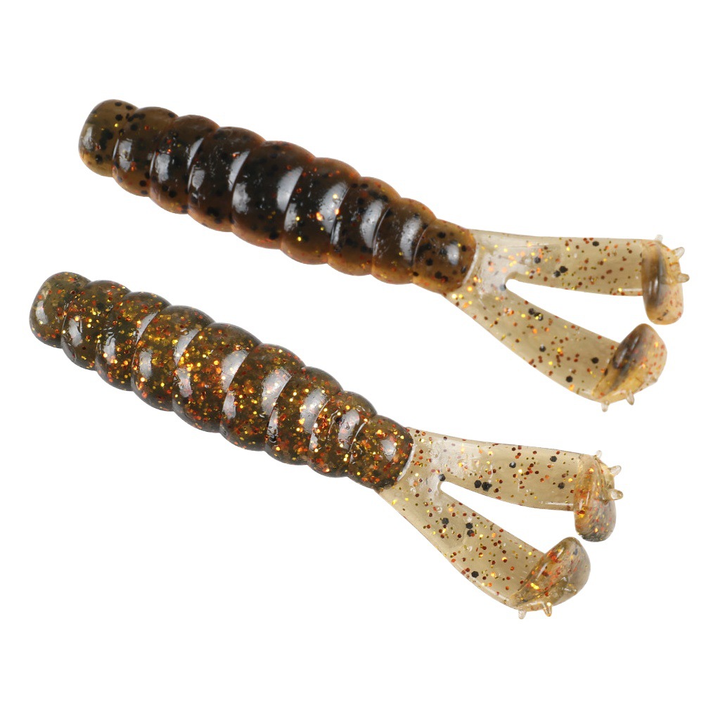 Sal TPR ZMAN flotante doble T cola cebo suave 7cm/3G grupo de pesca nede gusano suave Luya negro pit Bass al por mayor