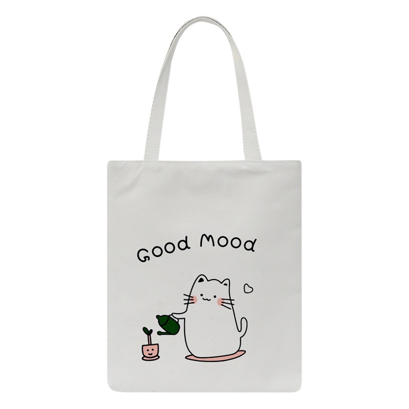 New Arrival Canvas Bag Printed Fashion Women's Bag Korean Style Artistic Fresh Hand Bag Student Mori Shoulder Bag