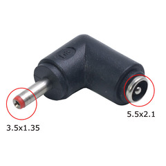 彎頭母DC5.5*2.1電源轉接頭轉公3.5/4.0/4.8/2.1/2.5mm直角轉接頭