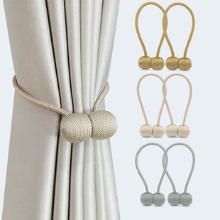 Light Luxury Curtain Straps, a Pair of Storage Curtain Buckles, Magnetic Suction Straps, Straps, Straps, Accessories, Wooden Straps