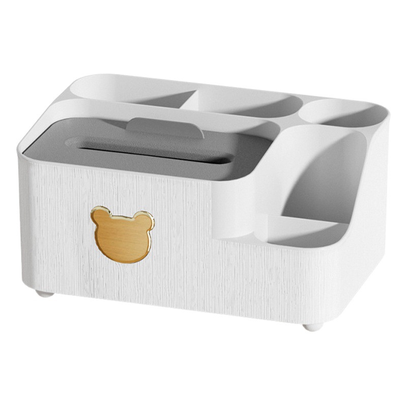 Caja Organizadora de Pañuelos y Control Remoto de Plástico PP, Multifuncional, para Sala de Estar y Escritorio