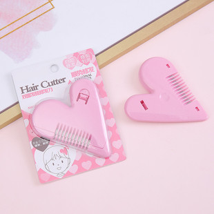 Peach Heart Double-sided Hair Comb Hair Trimmer Thinning Bangs Trimmer Hair Comb Kidsren's Anti-cut Hairdressing Knife